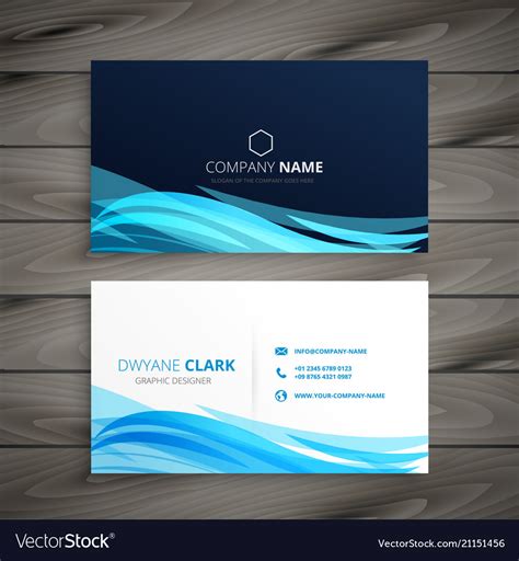 blue business card template